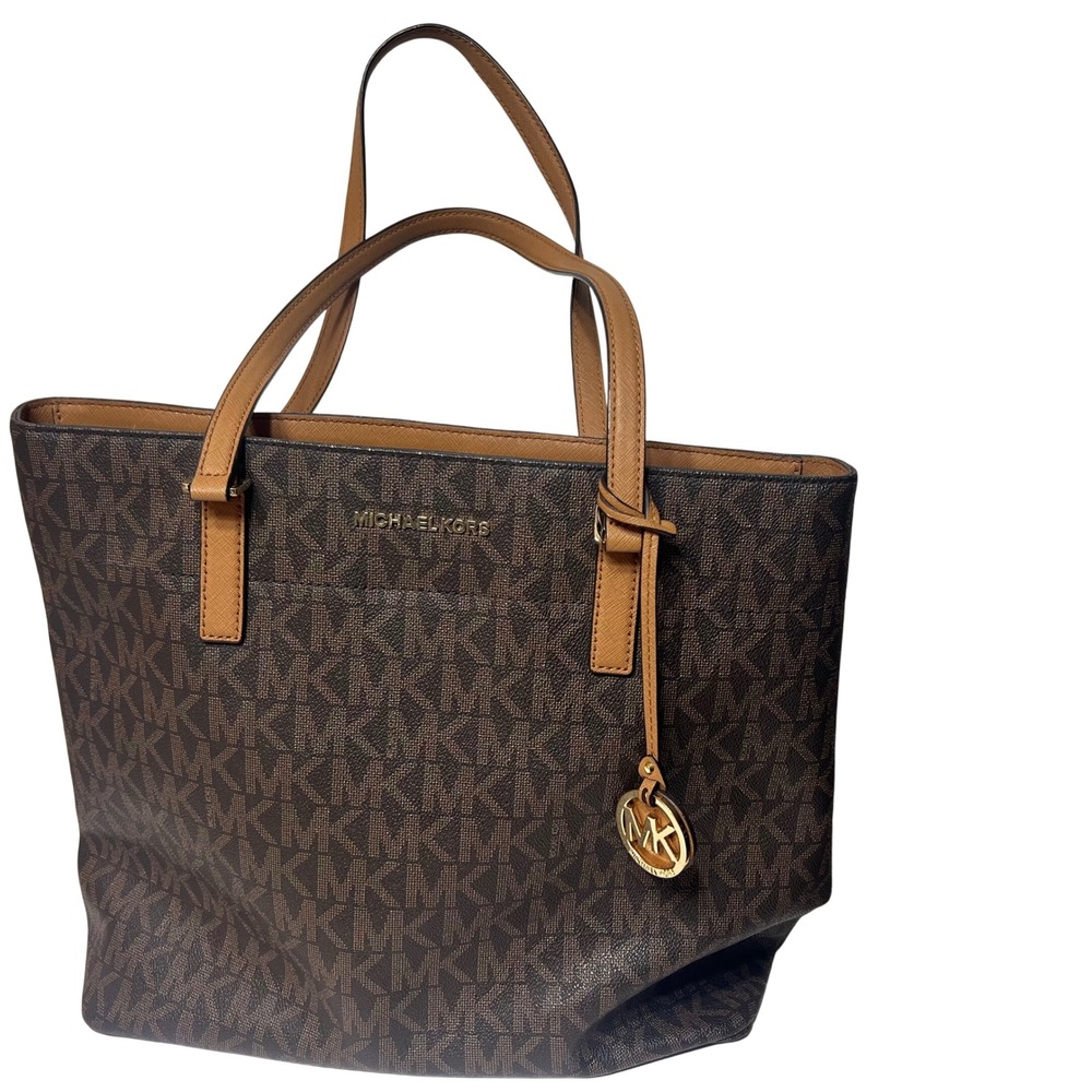 Michael Kors Handbag Morgan Tote Embossed Logo Saffiano Leather Bag